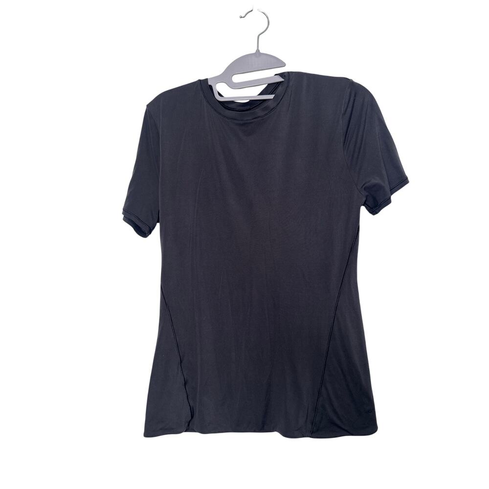 Lululemon Women BLACK Stretchy Swiftly Shirt Size 6 Size Medium Athletic
